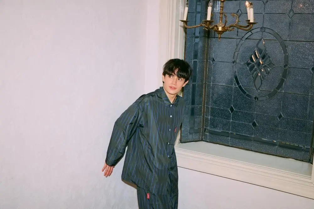 Furless pajamas[Long] - KhakiBlue Stripe 상세페이지 13